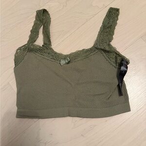 Urban Outfitters olive green lace tank top size XS
